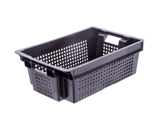 Ящик Тара.ру п/э, 600x400x200 мм, 1,4 кг, цв. чёрный 28422 