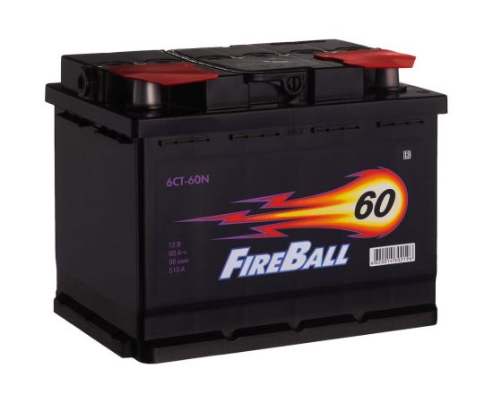 Аккумулятор FIRE BALL 6ст 60 N, 510 А CCA, 560107020 