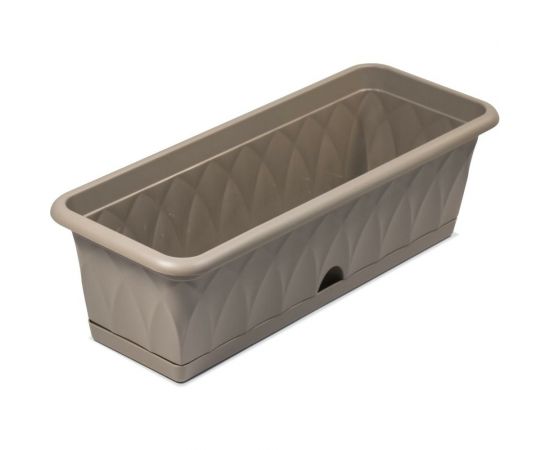 Ящик для растений с поддоном Martika Сиена 58 см, серый С173-03-СЕР 