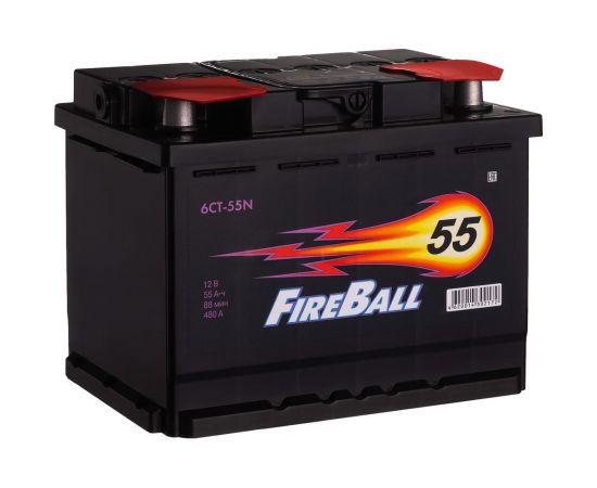Аккумулятор FIRE BALL 6ст 55 N, 480 А CCA, 555107020 