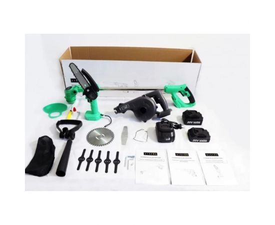 Набор аккумуляторного инструмента Zitrek GreenCut 20 ZKBL20, GreenSaw 20 Extra Power 3в1, 1x2.0 Ач, 1x4.0 Ач 082-2022 