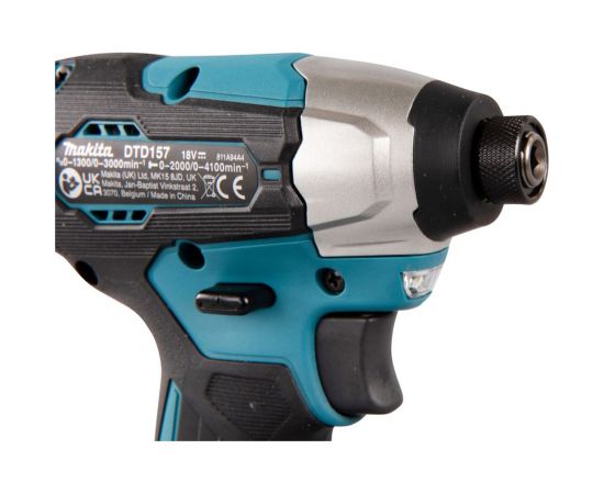 Аккумуляторный ударный шуруповерт Makita 18В, BL, XPT, Li-ion, 140 Нм DTD157Z – изображение 11