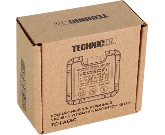 Компактный электронный уровень-угломер TECHNICOM с магнитом, 65 мм TC-LA65C – изображение 15