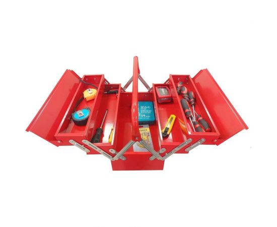 Металлический ящик для инструментов BIST 5-ти секционный, 420x200x210 мм BWD1327A – изображение 2