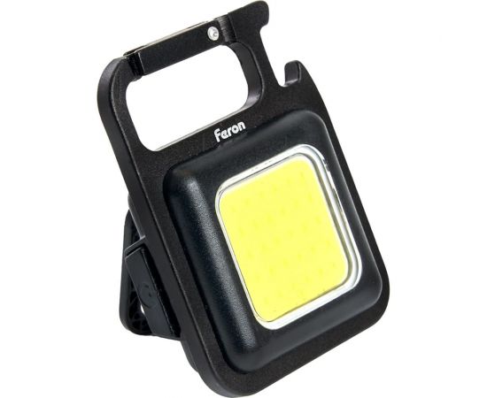 Универсальный аккумуляторный фонарь FERON th2404 с магнитом, usb type-c cob, пластик/алюминий 48524 – изображение 2