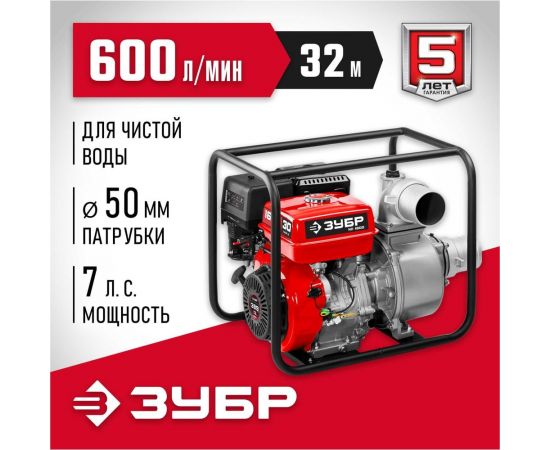 Бензиновая мотопомпа ЗУБР МП-600 – изображение 2