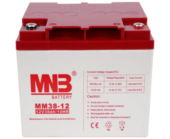 Батарея аккумуляторная АКБ MM38-12 12В 38Ач MNB MM38-12 – изображение 2