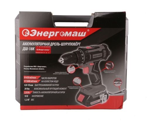 Аккумуляторный шуруповерт Энергомаш ДШ-18К – изображение 2