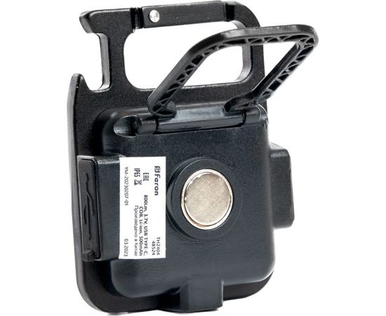 Универсальный аккумуляторный фонарь FERON th2404 с магнитом, usb type-c cob, пластик/алюминий 48524 – изображение 3