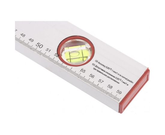 Алюминиевый уровень SPARTA 600 мм, 3 глазка, линейка 331235 – изображение 3