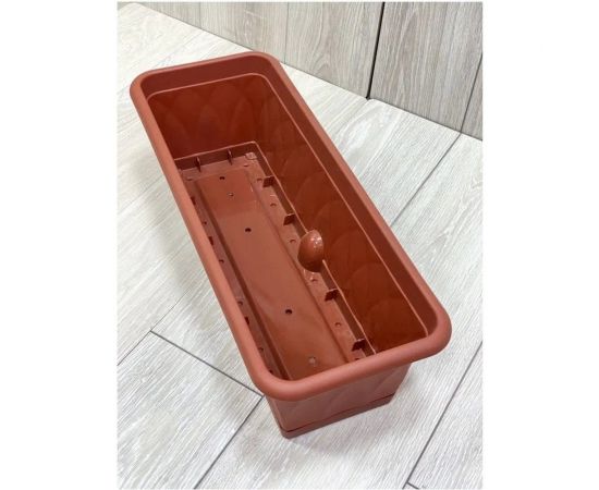 Ящик для растений с поддоном Martika Сиена 58 см, терракотовый С173-03-ТЕР – изображение 4