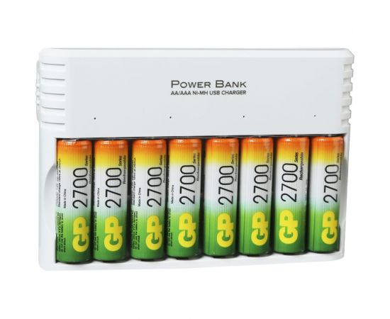 Зарядное устройство GP для аа и ааа аккумуляторов и 8 аккумулятора 2700аа 270AAHC/CPBXL-2CR8 GP 270AAHC/CPBXL-2CR8 – изображение 4