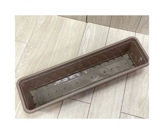 Ящик для растений с поддоном Martika Сиена 81 см, серый С174-03-СЕР – изображение 4