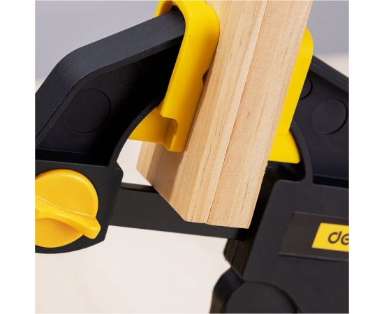 Быстрозажимная пистолетная струбцина DELI dl110124 600x70мм, стальная рама, пластиковые губки, макс.усилие до 750Н 112021 – изображение 6