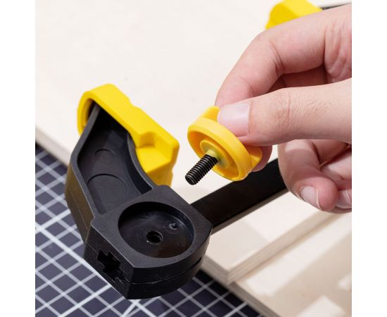 Быстрозажимная пистолетная струбцина DELI dl110124 600x70мм, стальная рама, пластиковые губки, макс.усилие до 750Н 112021 – изображение 8