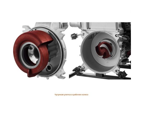 Бензиновая мотопомпа для грязной воды ЗУБР МПГ-1300 – изображение 9