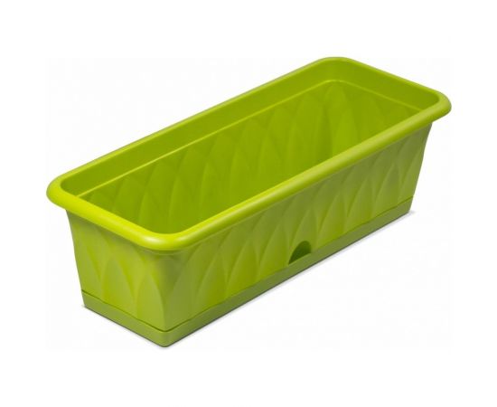 Ящик для растений с поддоном Martika Сиена 58 см, зеленый С173-03-ЗЕЛ 