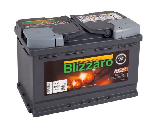 Аккумулятор BLIZZARO AGM 70R 760A, 278x175x190 462097 