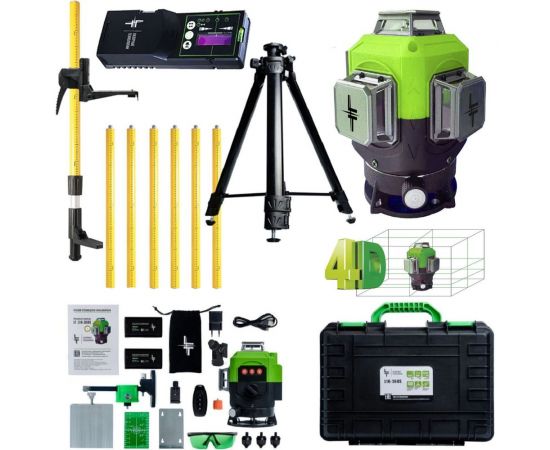Профессиональный лазерный уровень LT L16-360S + штатив 4.8 м + тренога 1.5 м усиленная + приемник (отражатель) лазерного луча L16-360S/4.8м/1.5м-УС/ОТР 