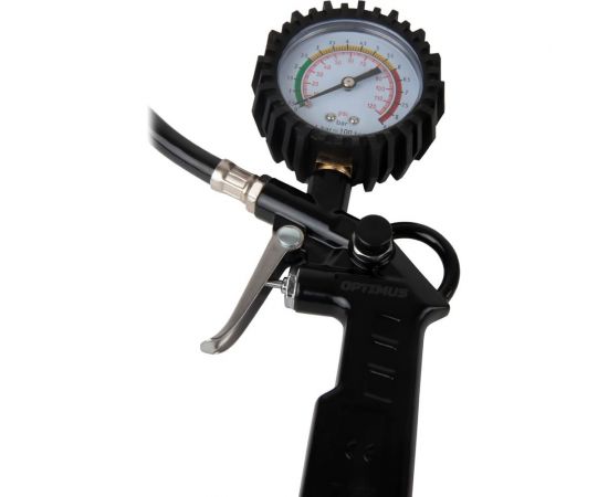 Пистолет для подкачки шин с аналоговым манометром Optimus 63 мм, 8 бар OPT-PI1020 