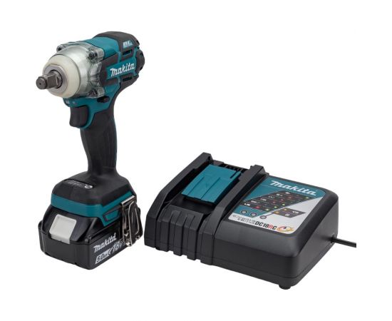 Аккумуляторный ударный гайковерт Makita бесщеточный, 18 В, 1x5 Ач Li-ion, 0-1800/2600/3500у/м, 280 Нм, квадрат 1/2"", 1.7 кг, кор., подсв, М10-М20, кейс DTW285RTK 