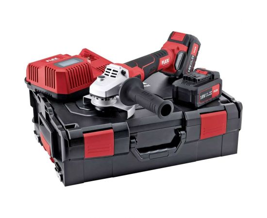 Аккумуляторная угловая шлифовальная машина с тормозом FLEX LB 125 18.0-EC/5.0 Set 499331 