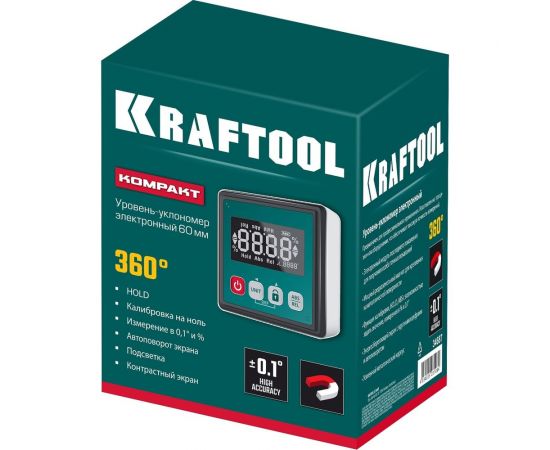 Электронный уровень-уклономер KRAFTOOL kompakt 4x90 34687 – изображение 11
