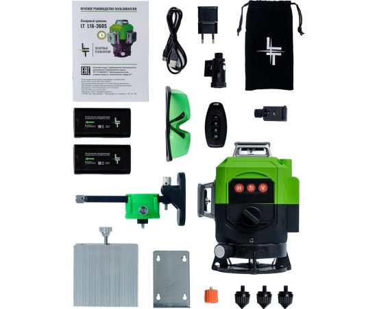 Профессиональный лазерный уровень LT L16-360S + штатив 4.8 м + тренога 1.5 м усиленная + приемник (отражатель) лазерного луча L16-360S/4.8м/1.5м-УС/ОТР – изображение 13