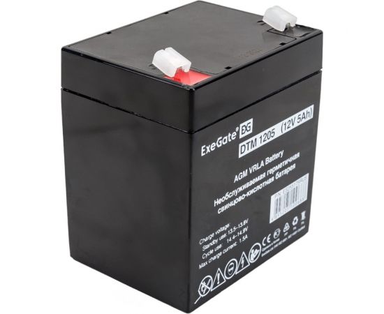 Батарея аккумуляторная АКБ DTM 1205 12V 5Ah, клеммы F1 ExeGate 255175 – изображение 2