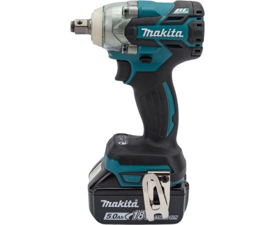 Аккумуляторный ударный гайковерт Makita бесщеточный, 18 В, 1x5 Ач Li-ion, 0-1800/2600/3500у/м, 280 Нм, квадрат 1/2"", 1.7 кг, кор., подсв, М10-М20, кейс DTW285RTK – изображение 2
