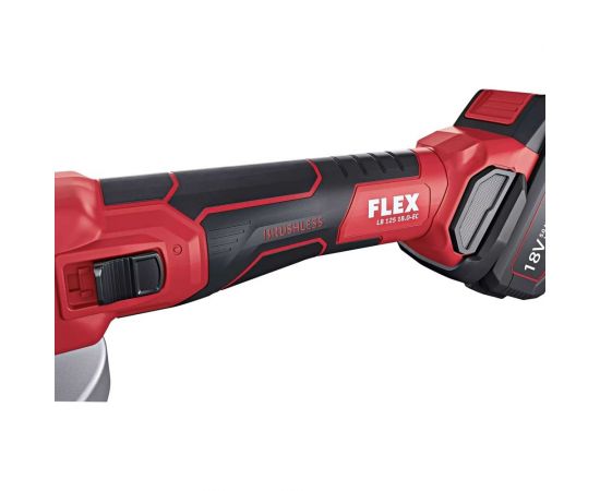 Аккумуляторная угловая шлифовальная машина с тормозом FLEX LB 125 18.0-EC/5.0 Set 499331 – изображение 2