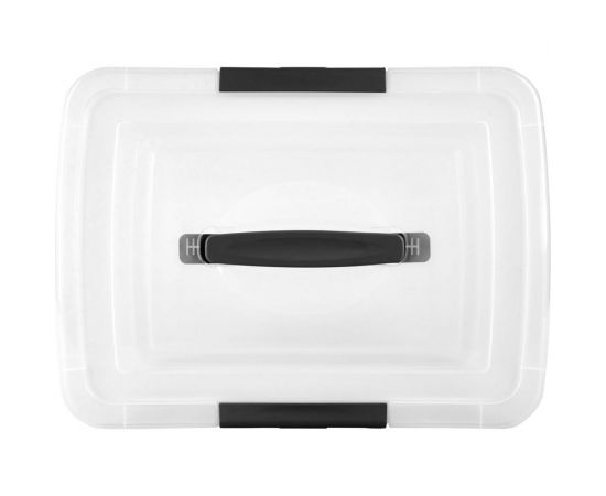 Ящик для хранения Branq Laconic с защелками и ручкой, 14 л, небесный, прозрачный BQ2525НБСПР – изображение 2