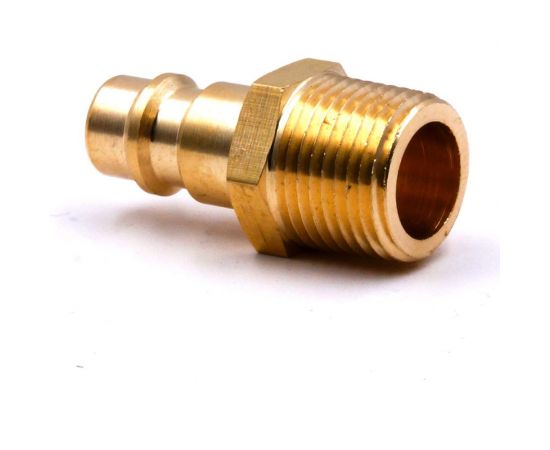 Соединение быстросъемное пневматическое HQ-PM38 «папа»-нар. резьба 3/8" (латунь) HQ-mech УТ000002473 – изображение 2