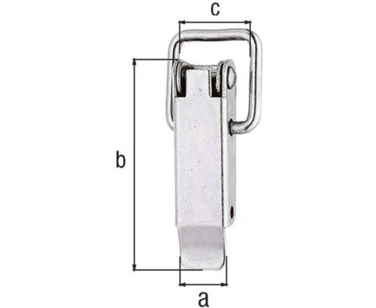 Замок для ящика GAH ALBERTS оцинкованный, 49x13x15 мм 347703 – изображение 2