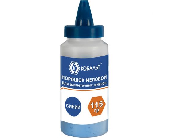 Набор из шнура и краски КОБАЛЬТ длина шнура 30 м, в пластиковом корпусе, синий меловой порошок, 115 гр, уровень 907-224 – изображение 4