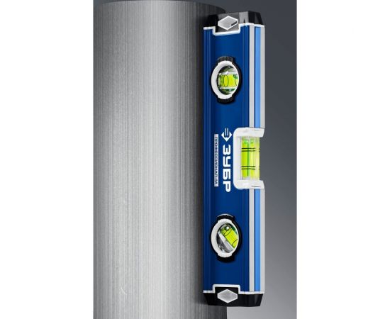 Компактный усиленный магнитный уровень ЗУБР Профессионал-М 230 мм 34581-023 – изображение 5