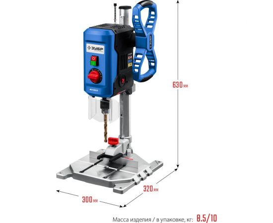 Вертикально-сверлильный станок ЗУБР Профессионал 750 Вт, 13 мм, настольный ВСС-П750 – изображение 6