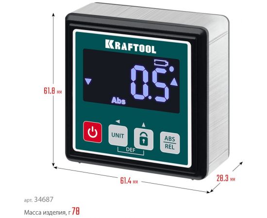 Электронный уровень-уклономер KRAFTOOL kompakt 4x90 34687 – изображение 10
