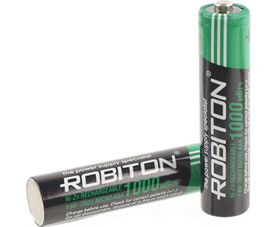 Аккумулятор ROBITON 2шт. 1000NZAAA-2 Ni-Zn AAA 1000мВтч, 550мАч 15020 