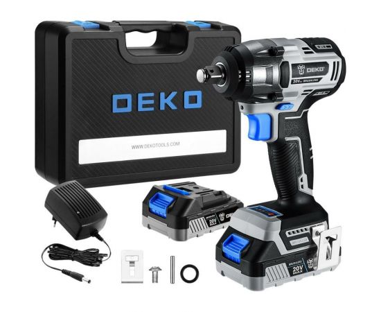 Аккумуляторный бесщеточный гайковерт DEKO DKIS20 3638 063-4033 