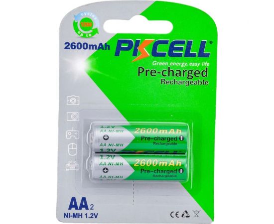 Никель-металлогидридный аккумулятор PKCELL NI-MH RTU AA2600-2B тип - AA 2 шт в блистере NI-MH RTU 