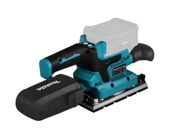 Вибрационная шлифмашина Makita LXT, BL, 18 В, XPT, 93x228 мм, 4000-12000 об/мин, ампл. 2.0 мм, 1.5 кг, кор., пылесборник, зажим, без аккум. и ЗУ DBO380Z – изображение 12