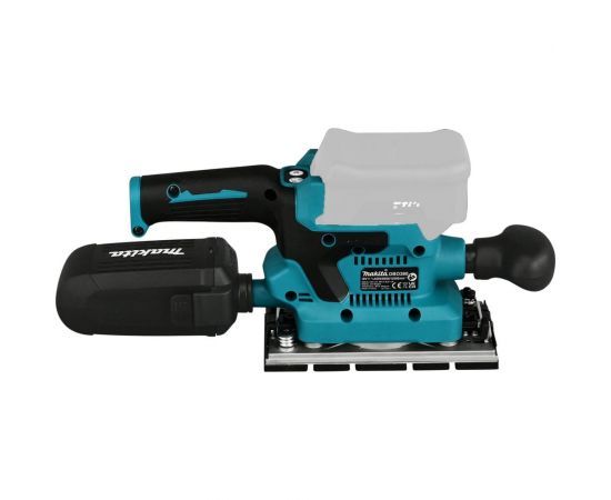 Вибрационная шлифмашина Makita LXT, BL, 18 В, XPT, 93x228 мм, 4000-12000 об/мин, ампл. 2.0 мм, 1.5 кг, кор., пылесборник, зажим, без аккум. и ЗУ DBO380Z – изображение 13