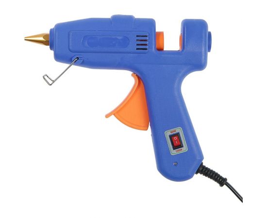 Клеевой пистолет TUNDRA переключатель мощности 60/100 Вт, 220 В, антикапля, 11 мм 1221435 – изображение 2