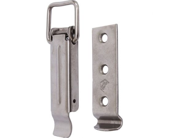 Замок для ящика с выгнутой ответной частью VORMANN 110х37 мм, нержавеющая сталь 011202105/9025 – изображение 2