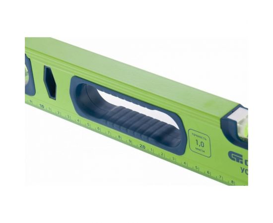 Алюминиевый уровень, фрезерованный, 3 глазка, рукоятки, 2000 мм СИБРТЕХ УС-1,0-2000 34107 – изображение 3