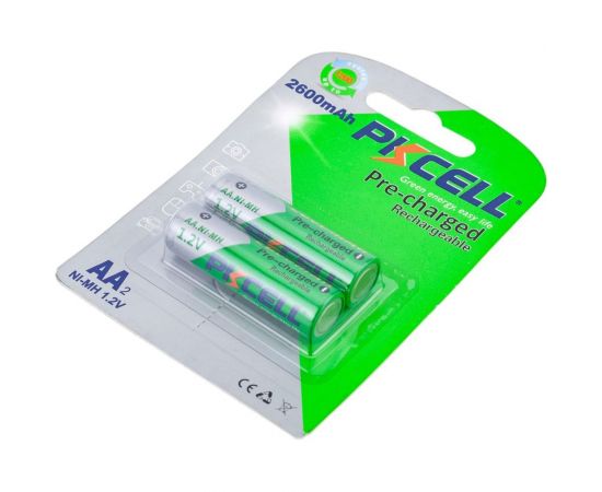 Никель-металлогидридный аккумулятор PKCELL NI-MH RTU AA2600-2B тип - AA 2 шт в блистере NI-MH RTU – изображение 3