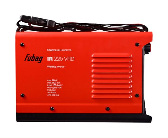 Инвертор MMA сварки FUBAG IR 220 VRD сварочный ток 220 А, рабочее напряжение 150-240 В 41330 – изображение 4