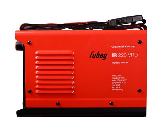 Инвертор MMA сварки FUBAG IR 220 VRD сварочный ток 220 А, рабочее напряжение 150-240 В 41330 – изображение 5