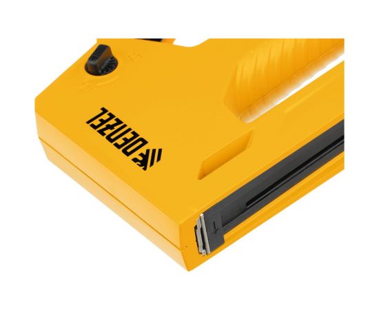 Мебельный степлер Denzel алюминиевый корпус, тип 53, 6-14 мм, тип 300, 15 мм, тип 500, 15 мм 40214 – изображение 6